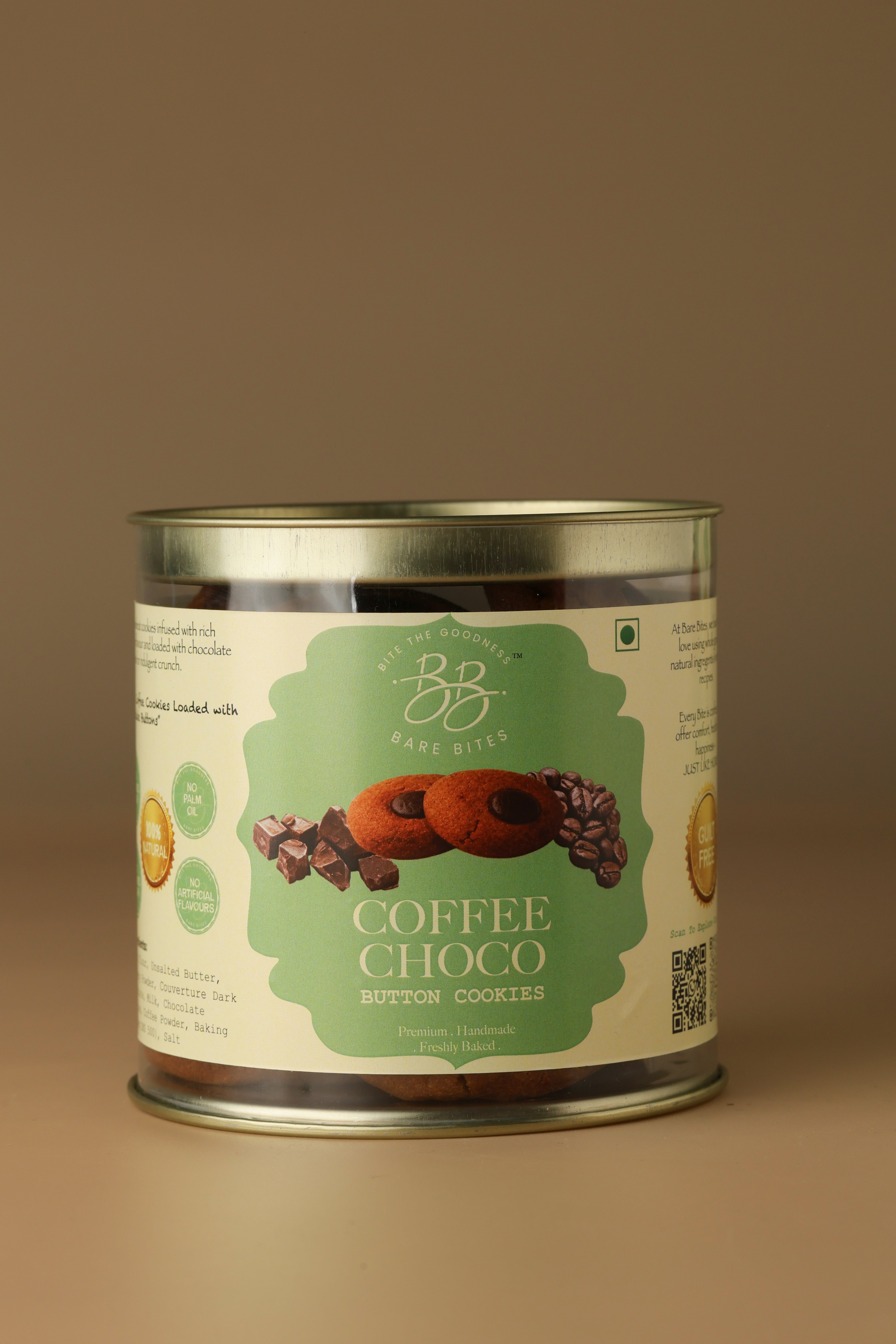 Coffee Choco Button Cookies