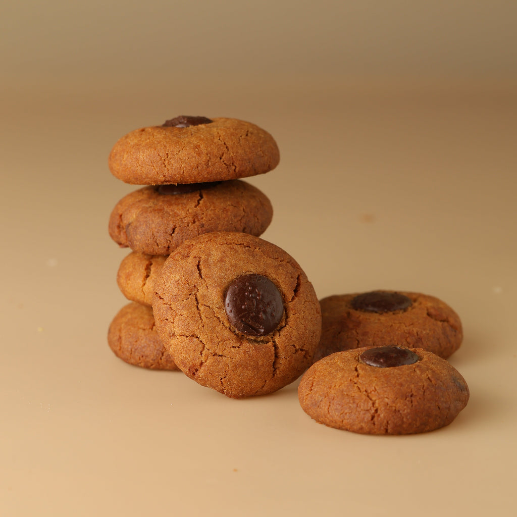 Coffee Choco Button Cookies
