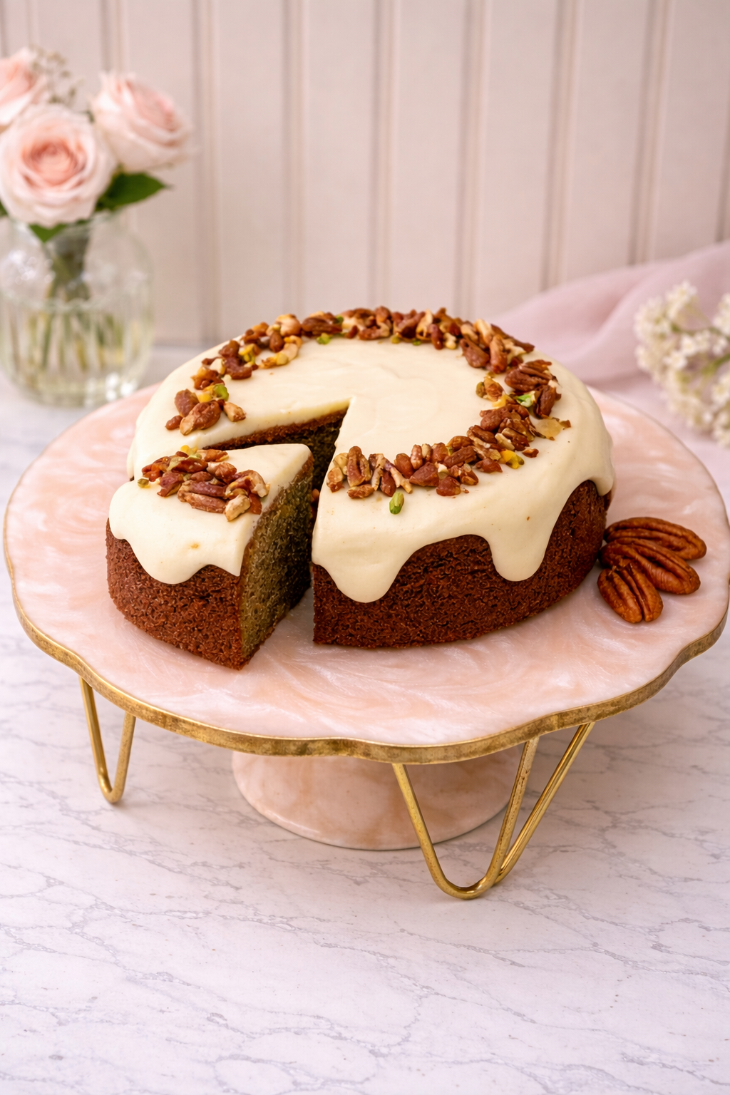 Vanilla Pecan Butter Cake