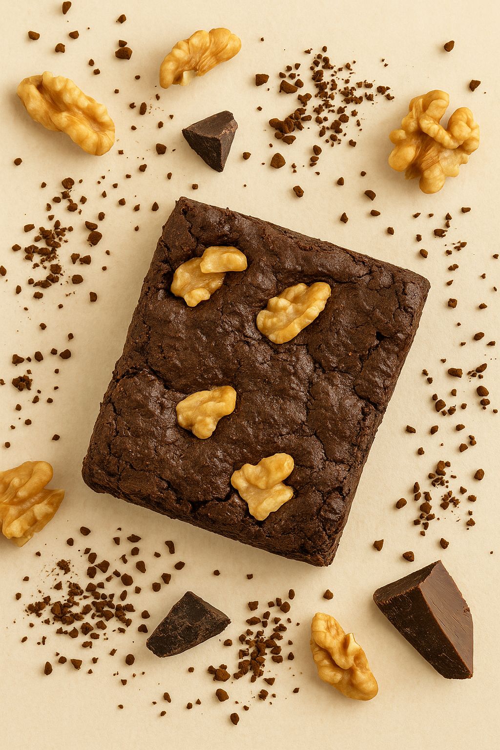 Ragi Coffee Walnut Brownie